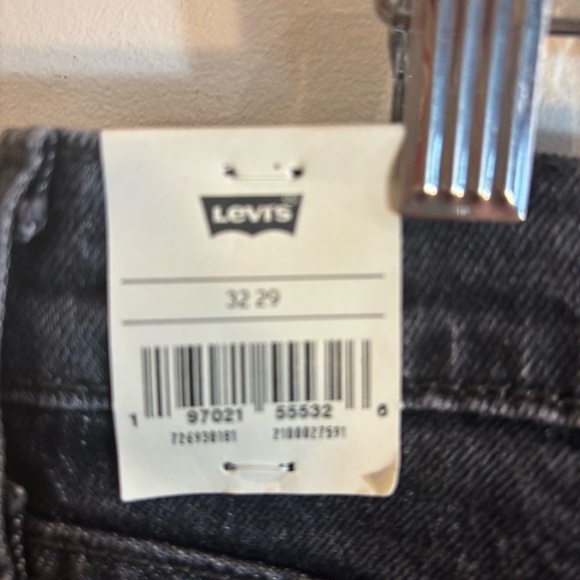 LEVI’S Sz 32 Ribcage Ankle Straight Washout Black Button Fly Jeans NEW WITH TAG - Picture 8 of 16